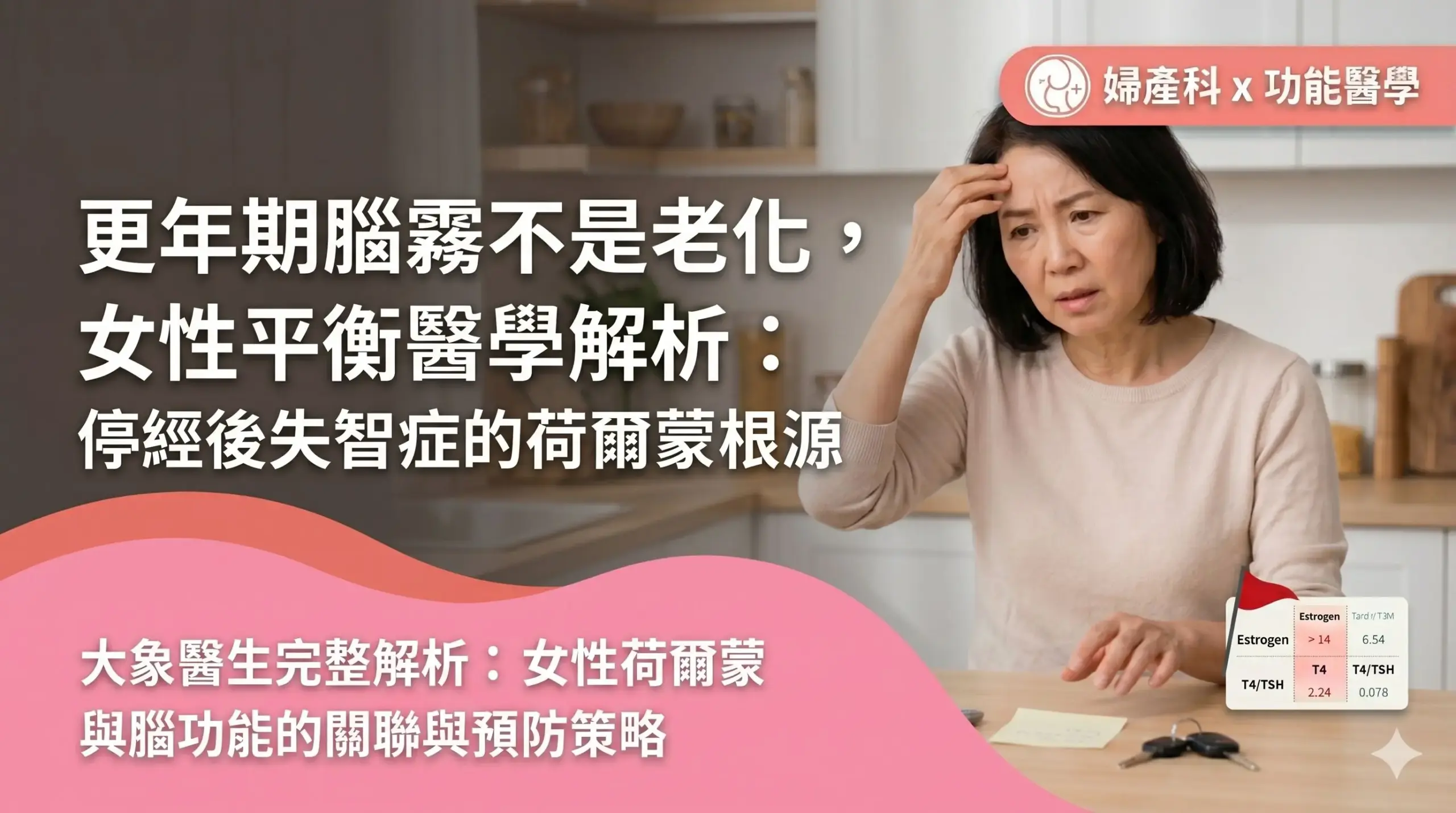 更年期腦霧不是老化,是警訊 - 女性平衡醫學解析停經後失智症的荷爾蒙根源